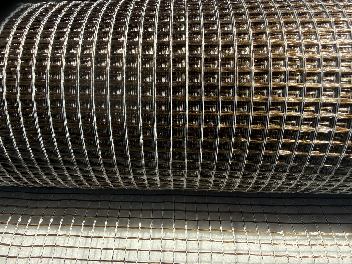 Basaltfibernät 110 g/m², polymerbeläggning, 7x6 mm, bredd 1 m, rulle 50 m²