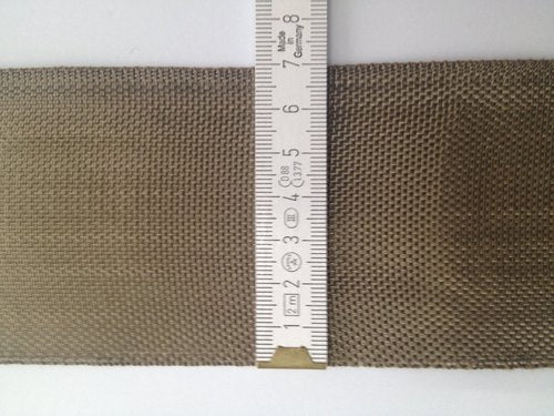 Basaltfibertejp 70 mm, 0,21 mm, 26 g/m, en kant av brunt PP-garn